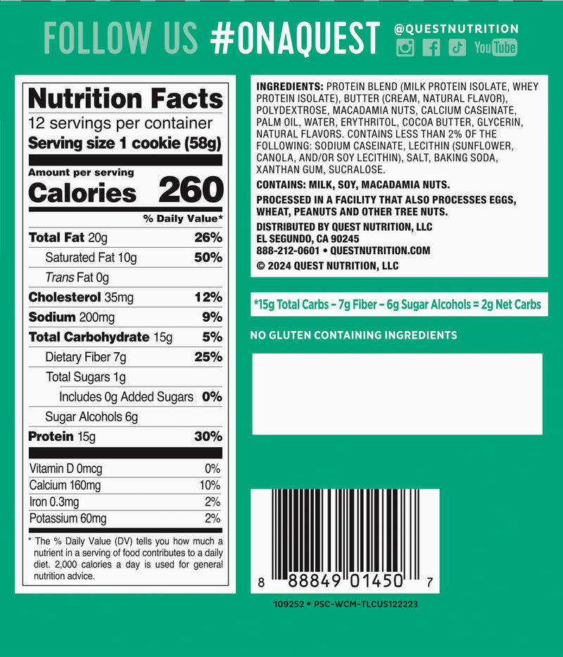 Quest Nutrition Quest Protein Cookie