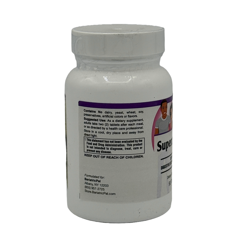 BariatricPal Superzymes Digestive Aid Tablets - Supports Digestive Enzymatic Activity