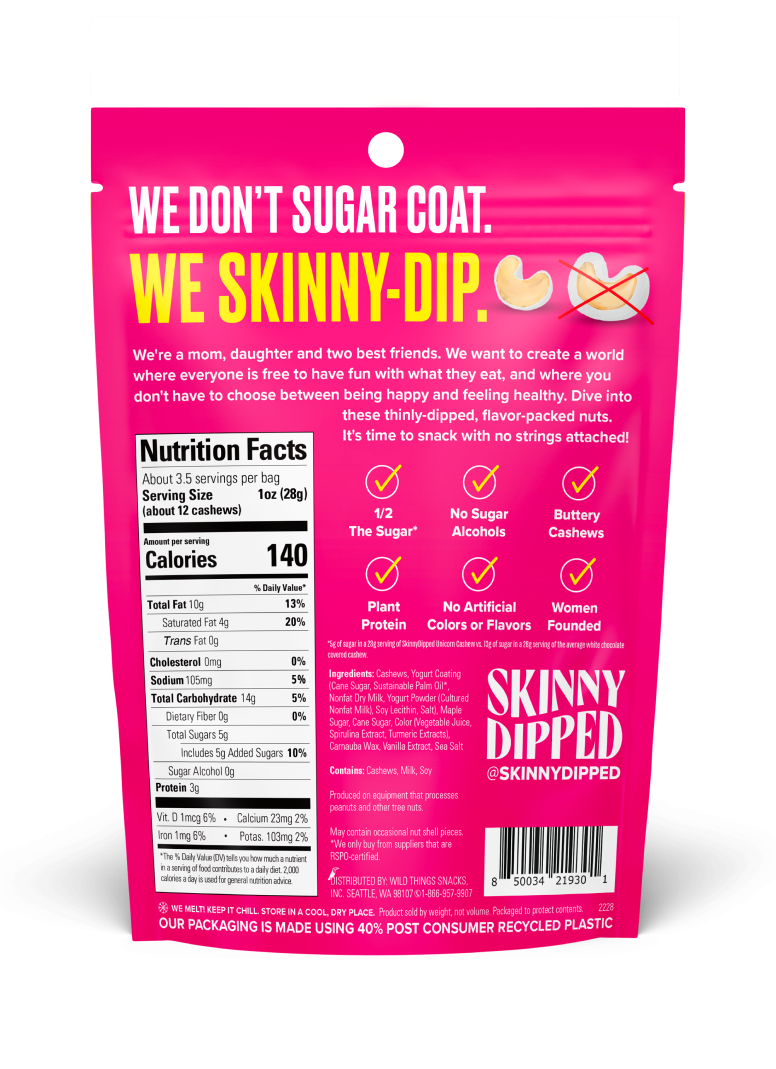 SkinnyDipped Cashews, 3.5 oz