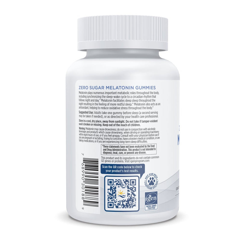 Nordic Naturals Zero Sugar Melatonin Gummies (1.5mg), Raspberry, 60 Gummies