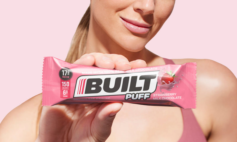 Built Bar Protein Puffs - Strawberry Milk Chocolate