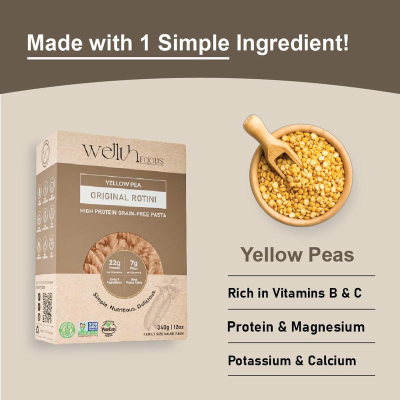 Wellth Foods High Protein Yellow Pea Pasta