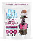 Blue Stripes Chocolate Covered Whole Cacao Beans, 3.5 oz
