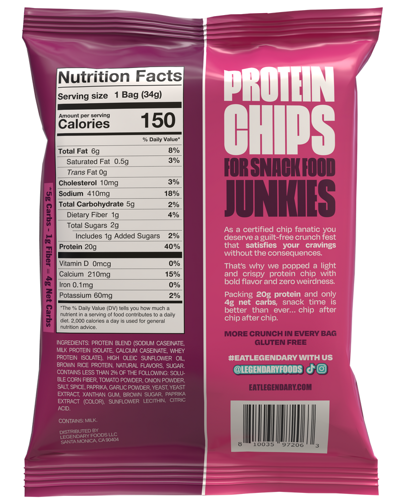 Legendary Foods Popped Protein Chips