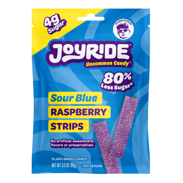 Joyride Sour Blue Raspberry Strips, 3.5 oz