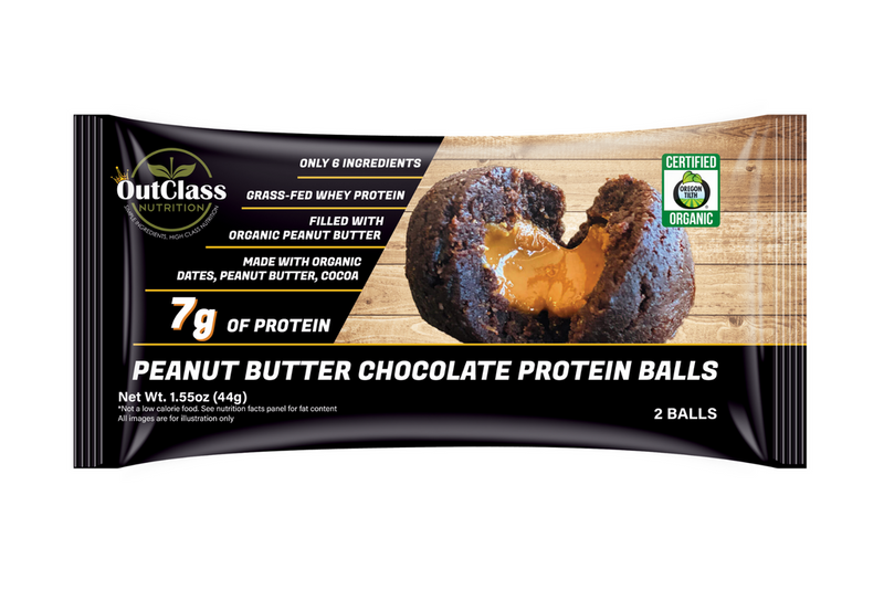 Organic Peanut Butter Chocolate Balls by OutClass Nutrition