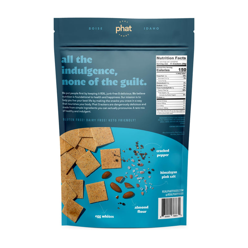 Almond Flour Crackers by Real Phat Foods (4.5 oz)