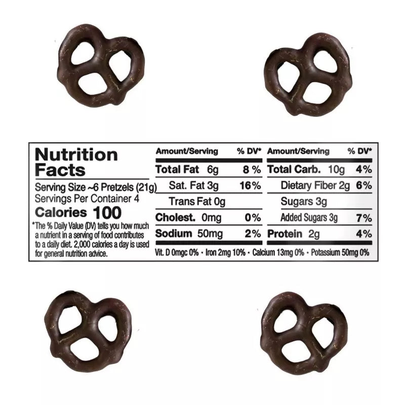 JoJo's Dark Chocolate Covered Pretzels, 3 oz