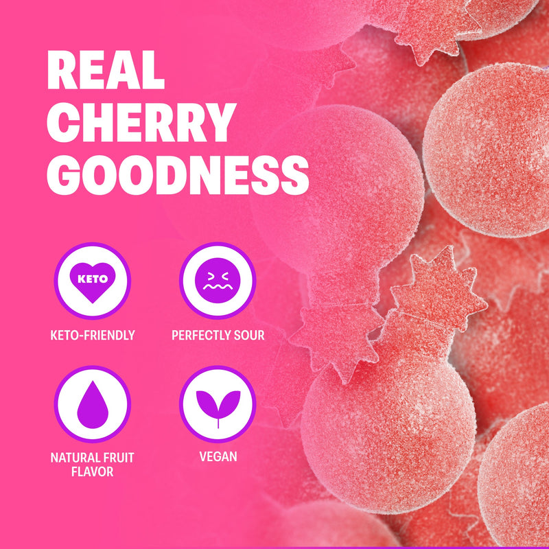 Shameless Snacks Gummy Candy - Super Sour Cherry Bomb