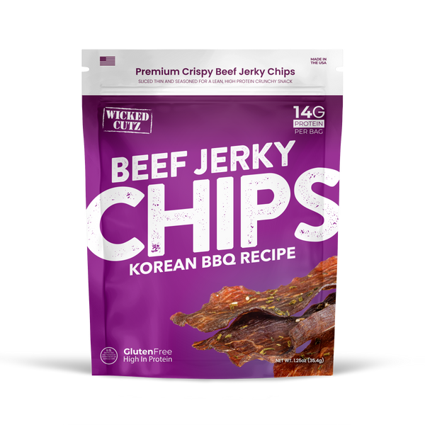 High Protein Beef Jerky Chips by Wicked Cutz