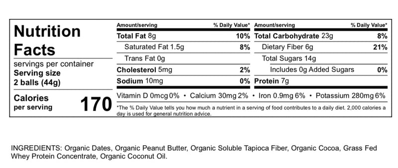 Organic Peanut Butter Chocolate Balls by OutClass Nutrition