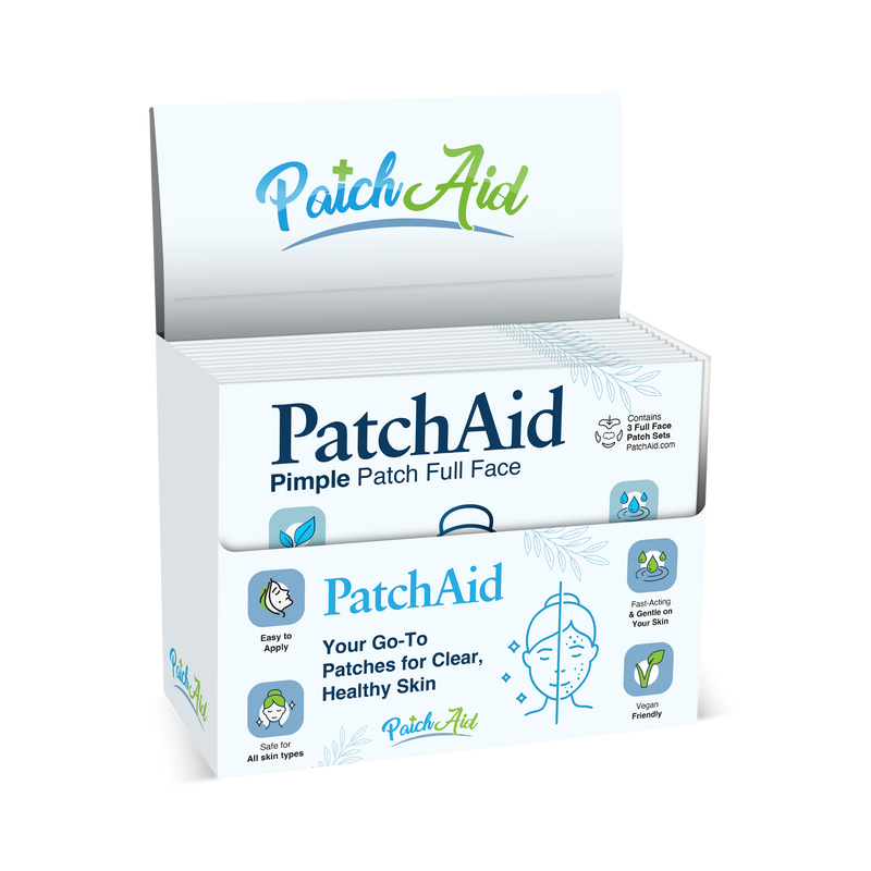 Pimple Patch Full Face – 15 Hydrocolloid Patches for Chin, Cheeks, Nose and Forehead