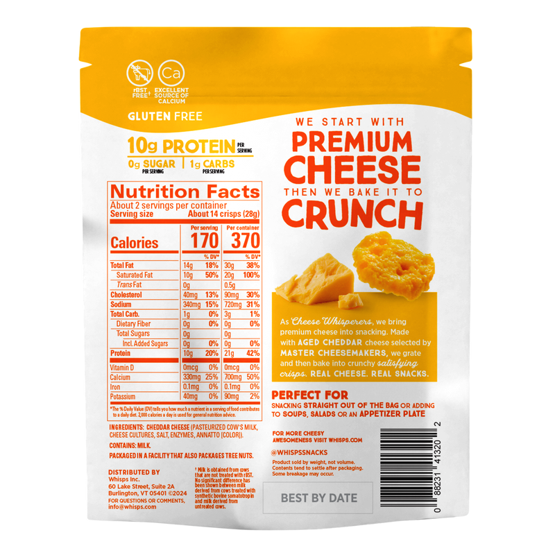 Whisps Cheese Crisps, 2.12 oz