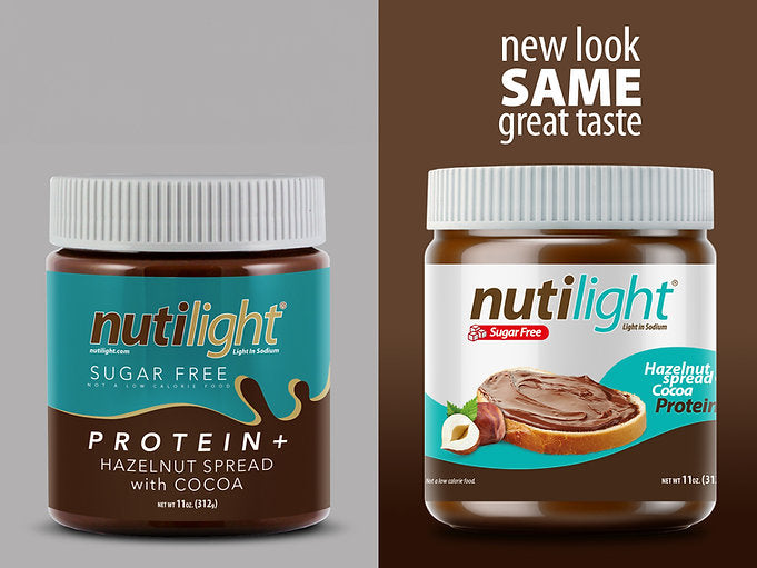 NutiLight Protein + Hazelnut Spread & Dark Chocolate, Sugar Free 11 oz.