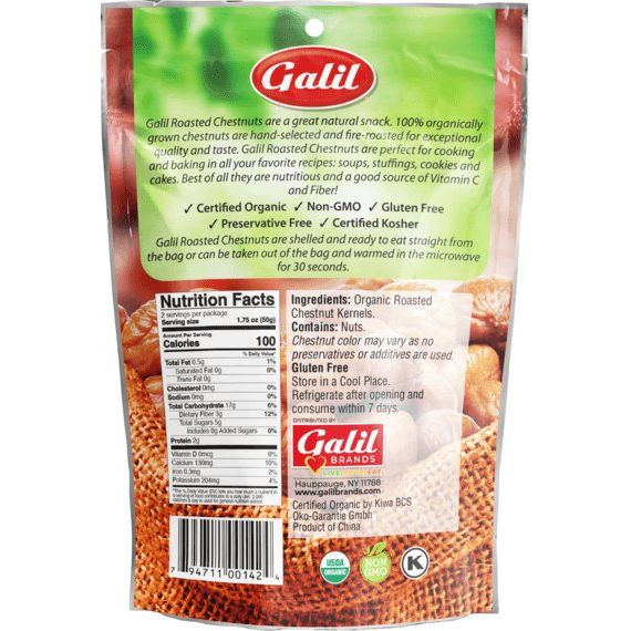 Galil Organic Roasted Chestnuts