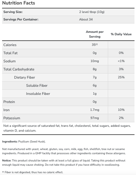 NOW Psyllium Husk Powder