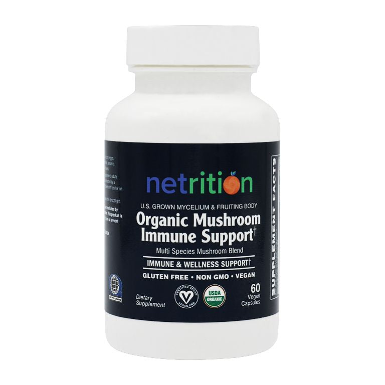 Mushroom Immune Support Capsule by Netrition - our All-In-One Shield for Immune Excellence