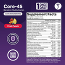 ProCare Health Once Daily Core-45 Chewable Bariatric Multivitamin with 45mg Iron, Fruit Punch Flavor, 30 Tablets