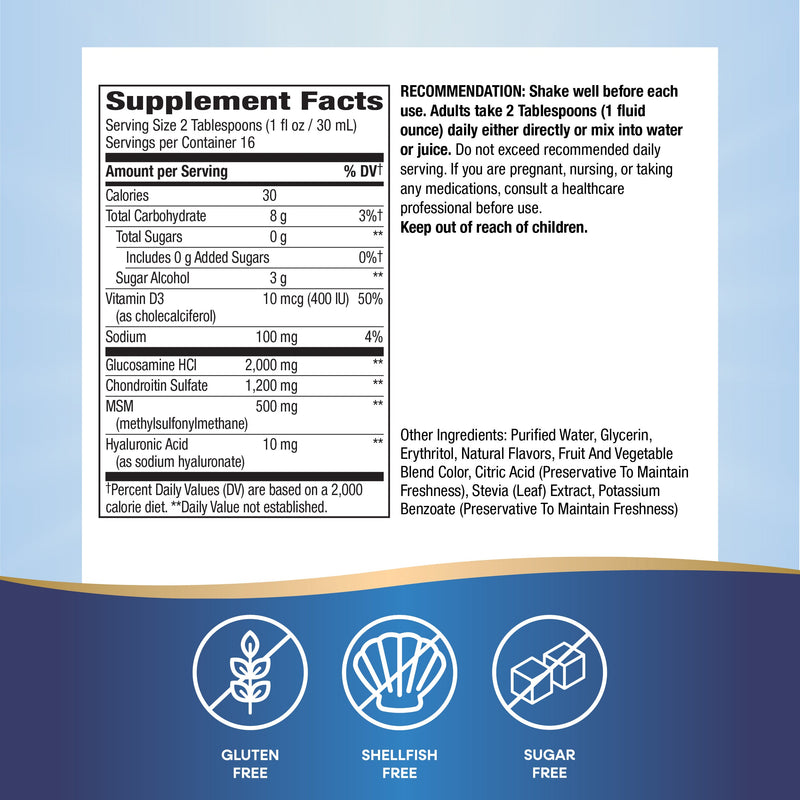 Joint Movement Glucosamine and Chondroitin Liquid by Natures Way - Berry Flavor