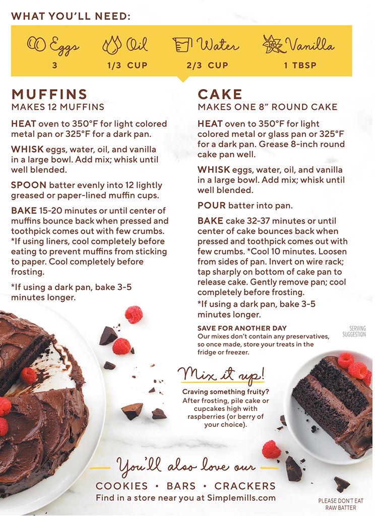 Simple Mills Chocolate Muffin & Cake Almond Flour Mix 11.2 oz 