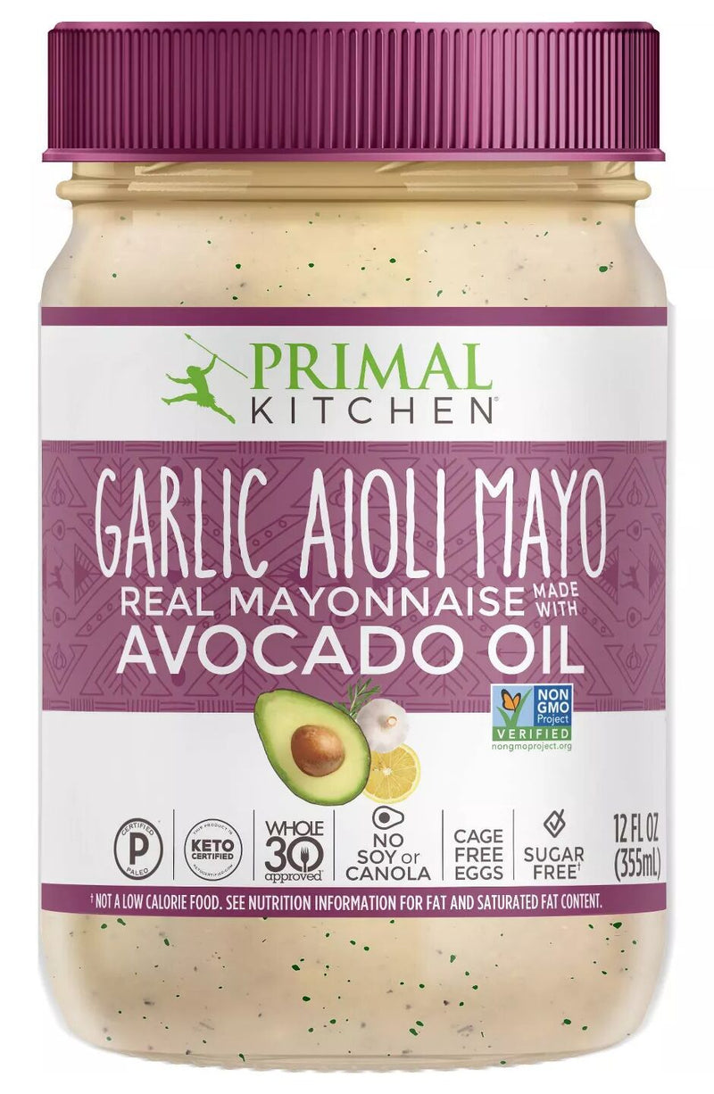 Primal Kitchen Avocado Oil Garlic Aioli Mayo 12 oz 