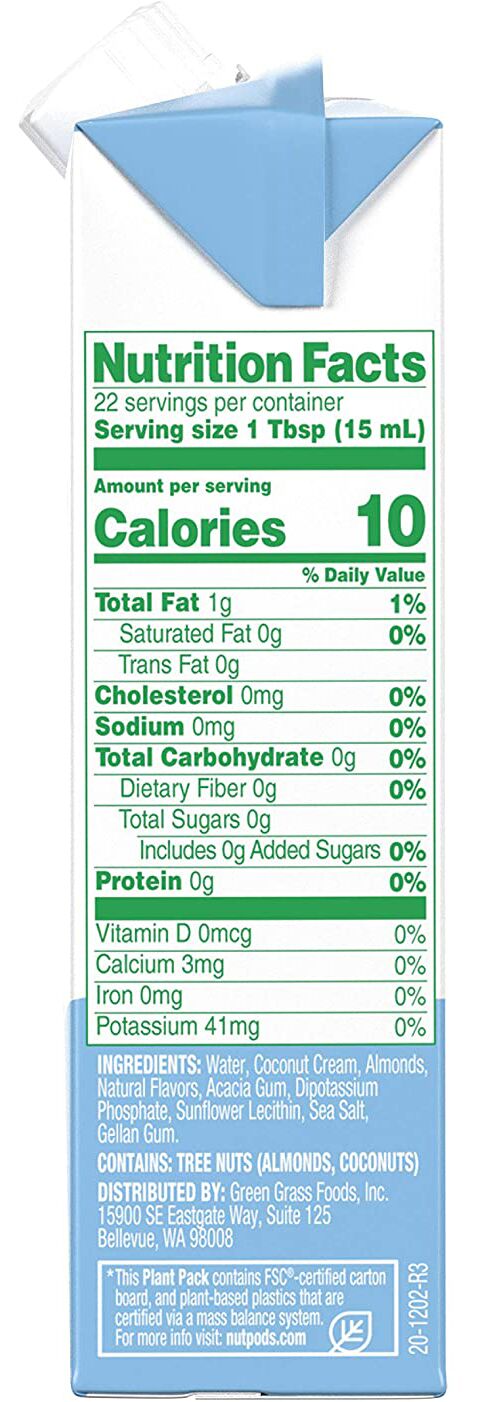 Nutpods Almond + Coconut Unsweetened Creamer