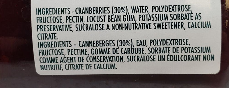 Jok n Al Low Calorie Cranberry Sauce 10 oz. 