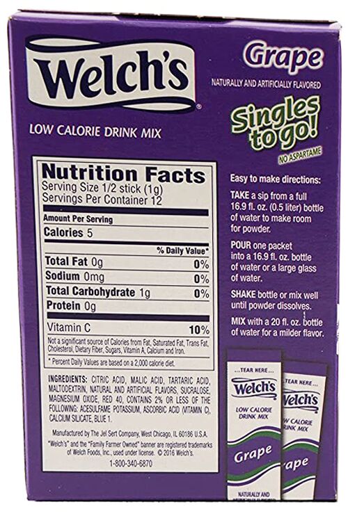 Welch's Zero Sugar Singles-to-Go