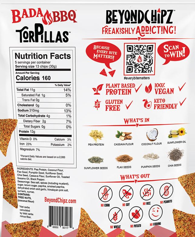 BeyondChipz Torpillas High Protein Tortilla Chips