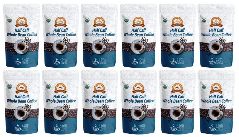 Alex's Low-Acid Organic Coffee™ - Half Caff Whole Bean (12oz)