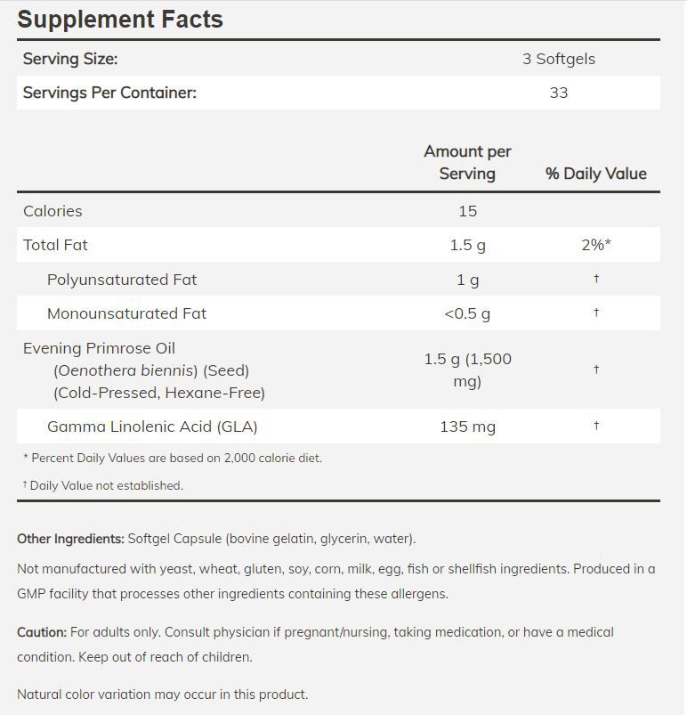 NOW Evening Primrose Oil