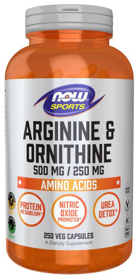 NOW L-Arginine 500mg & L-Ornithine 250mg