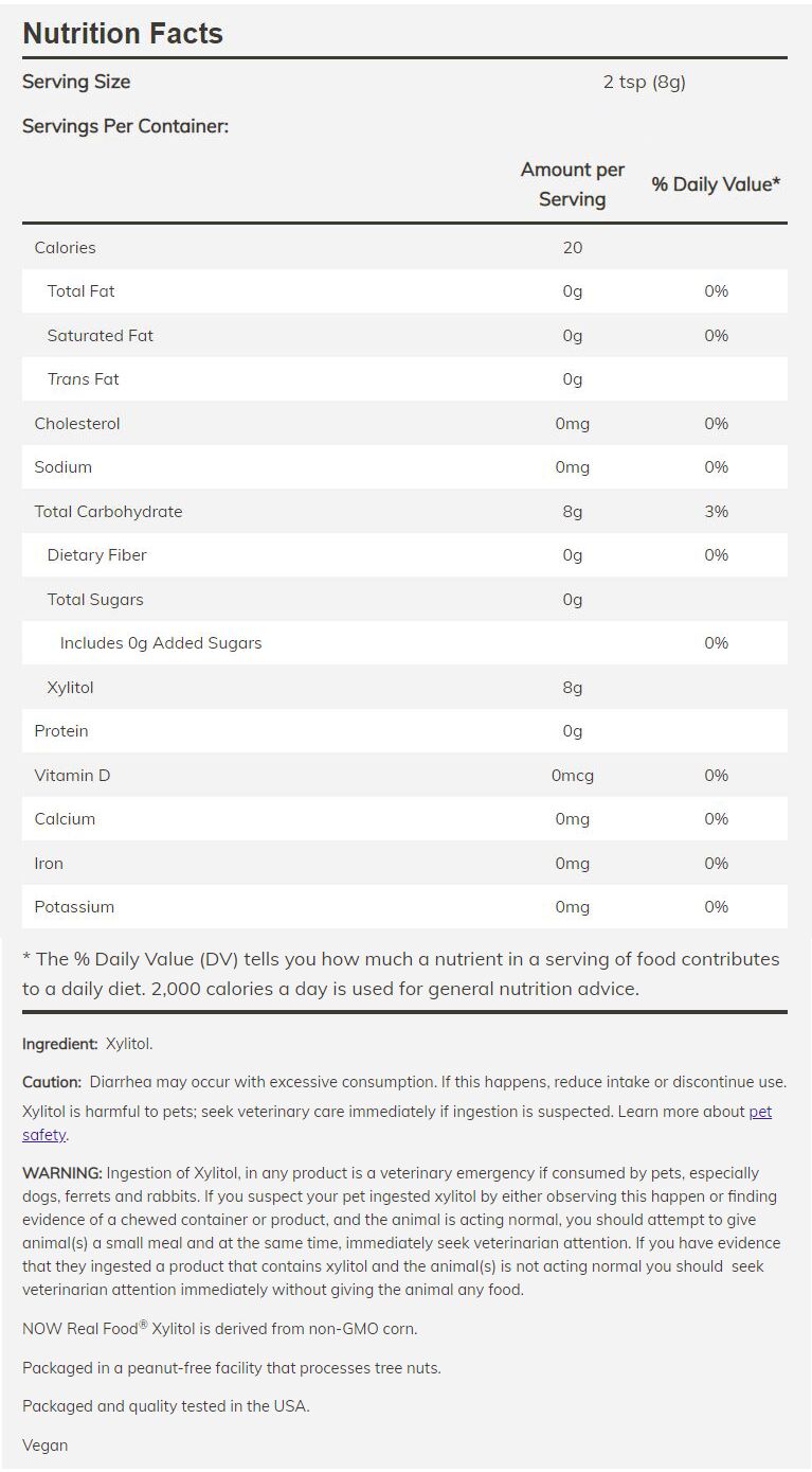 NOW Xylitol Sweetener