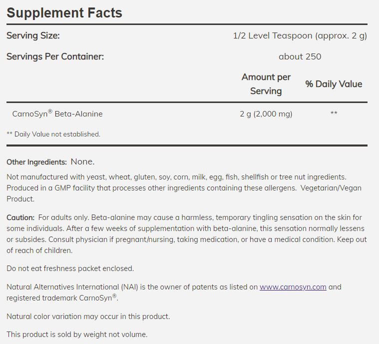 NOW Beta-Alanine