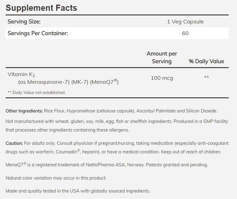 NOW MK-7 Vitamin K-2