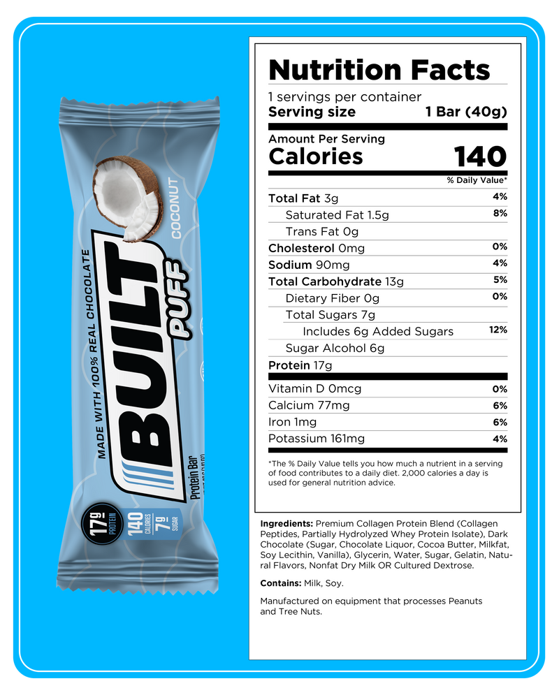 Built Bar Protein Puffs - Coconut