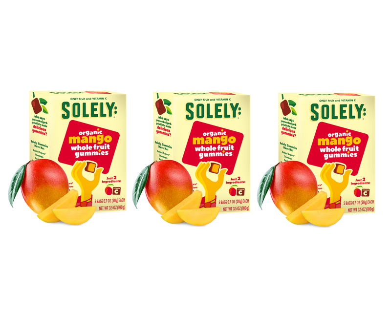 Solely Organic Mango Whole Fruit Gummies, 3.5 oz