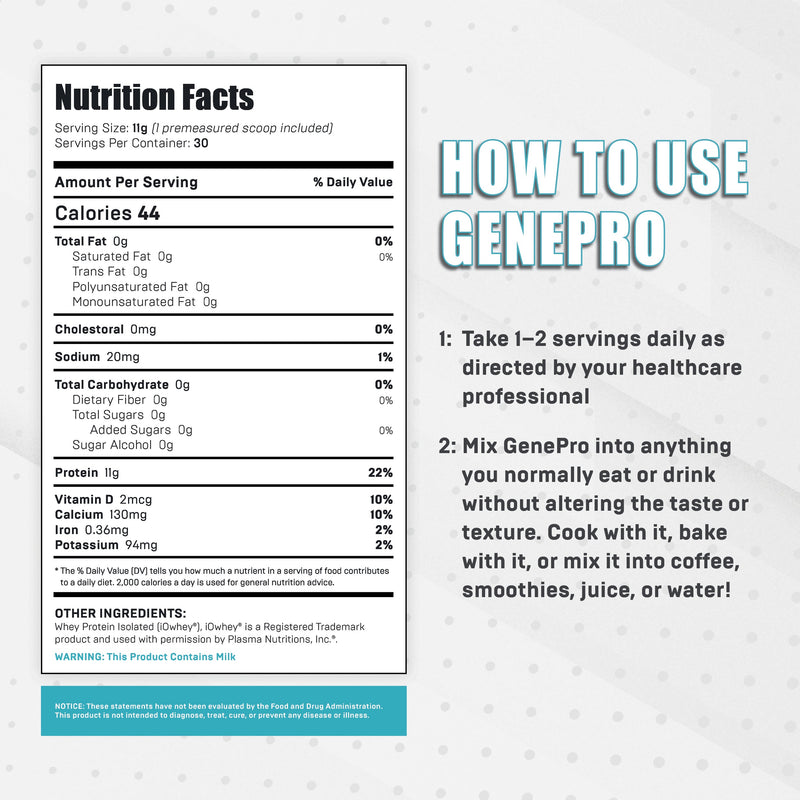 GENEPRO Gen3 UNFLAVORED PROTEIN without Immunolin