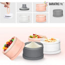 4 Compartment Detachable, Stackable, and Portion Controlled Food & Powder Storage Containers by BariatricPal 