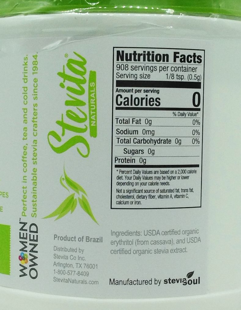 Stevita Stevia Sweetener, Organic