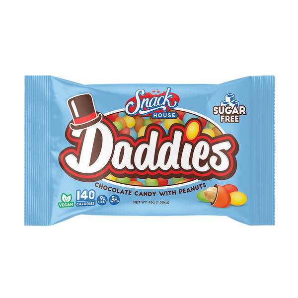 Snack House Daddies Sugar Free Chocolate Candy with Peanuts, 45g(1.59 oz) bag