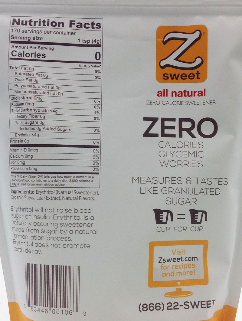 ZSweet All Natural Zero Calorie Sweetener