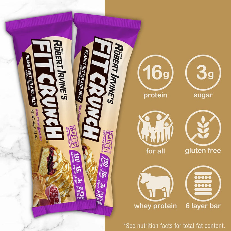 Robert Irvine's Fit Crunch Snack Size Whey Protein Baked Bar