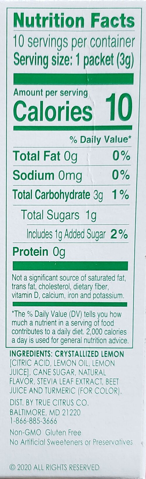 True Citrus True Lemon Drink Mix