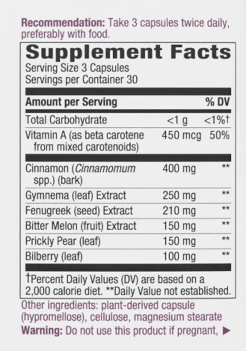 Nature's Way Blood Sugar Manager 90 capsules 