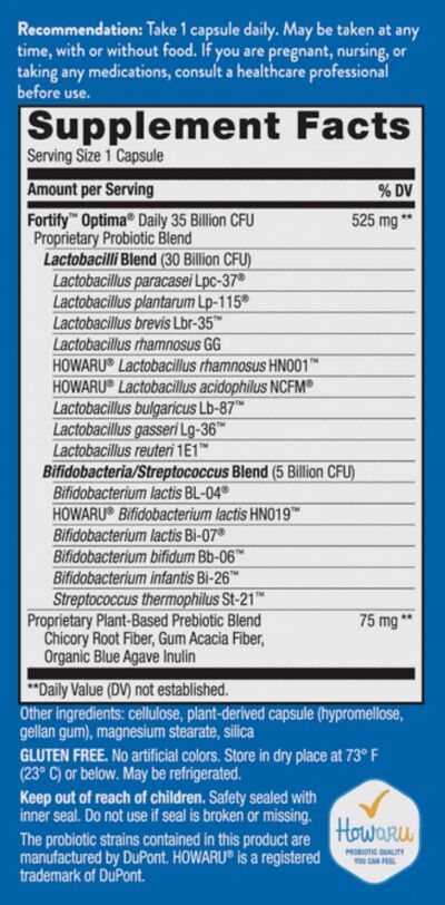 Nature's Way Fortify Optima Probiotic 30 vegetarian capsules 