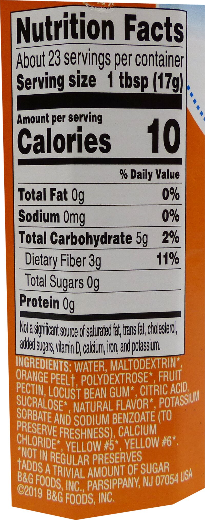 Polaner Sugar Free Marmalade with Fiber 13.5 oz 