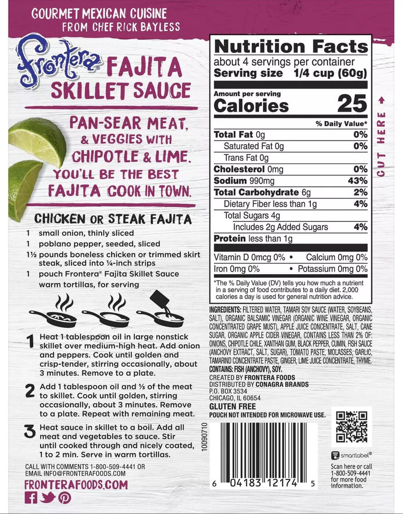 Frontera Fajita Skillet Sauce 8 oz. 