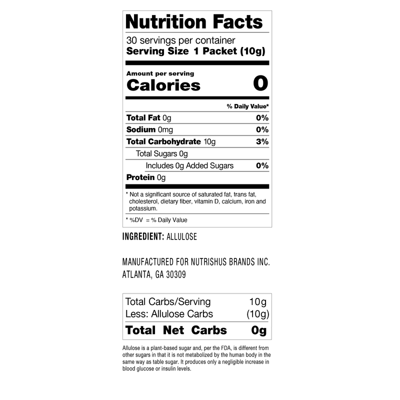 RxSugar 30 Stick Pack Carton (30 Servings) - 0 Calories. 0 Net Carbs. 0 Glycemic 