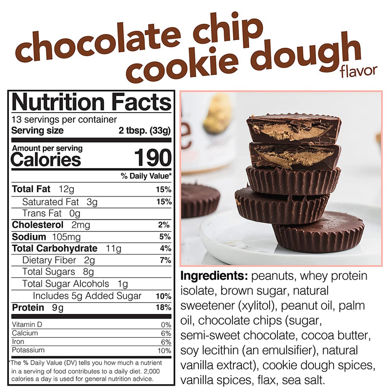 Nuts 'n More Protein Peanut Spread, Chocolate Chip Cookie Dough 16 oz. 